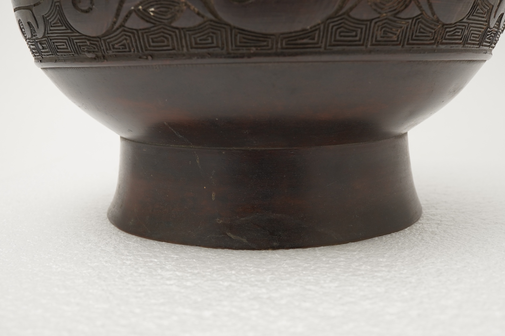 A Chinese archaistic bronze vase, hu, 19th century